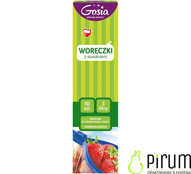 Gosia Woreczki z Suwakiem 3L 10szt. 