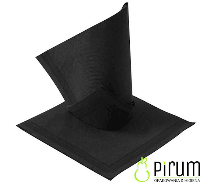 Serwetki 38x38 Czarne+ Pasek 50szt Tendance 21-89