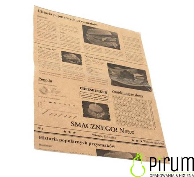 Arkusz 30x40cm PAP/PE Brąz GAZETA 1000szt 