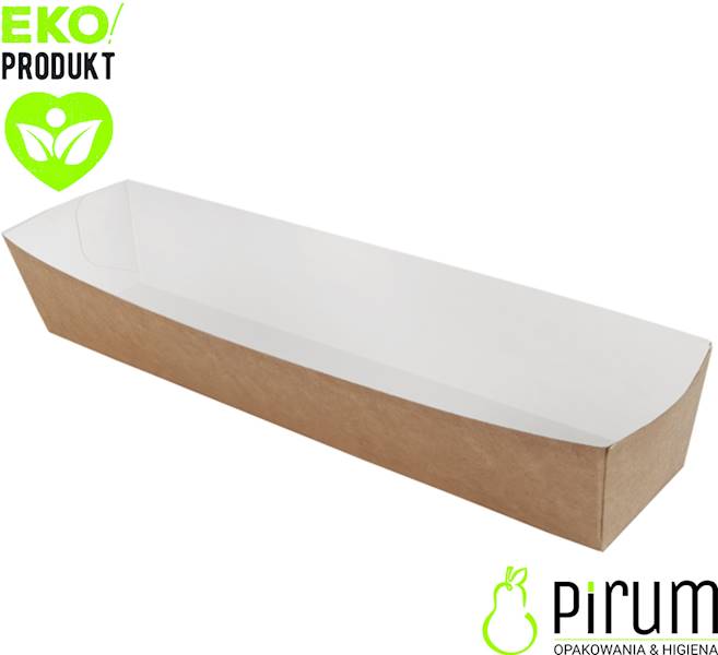 Abc Tacka 21x4x3,5cm PAP BRĄZ Snack Tray 100szt