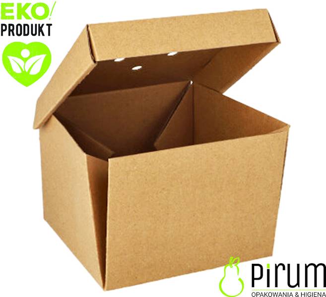 Pudełko 13x13x10 Brąz Burger 89257 Papstar 20szt 