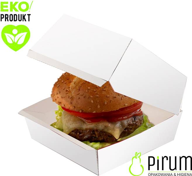 Burger Box XL Biały PAP 50szt Kram 21076 