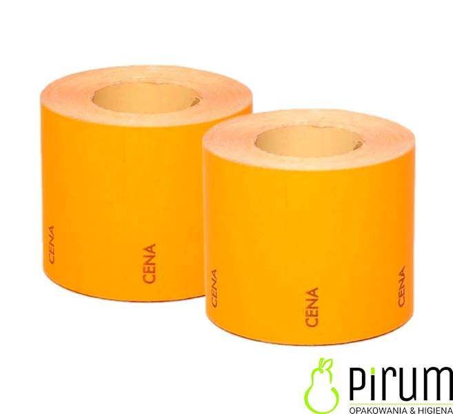 Etykieta cenowa duża 55x30 Pomarańcz 5szt