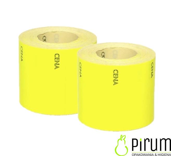 Etykieta cenowa duża 55x30 Żółta 5szt