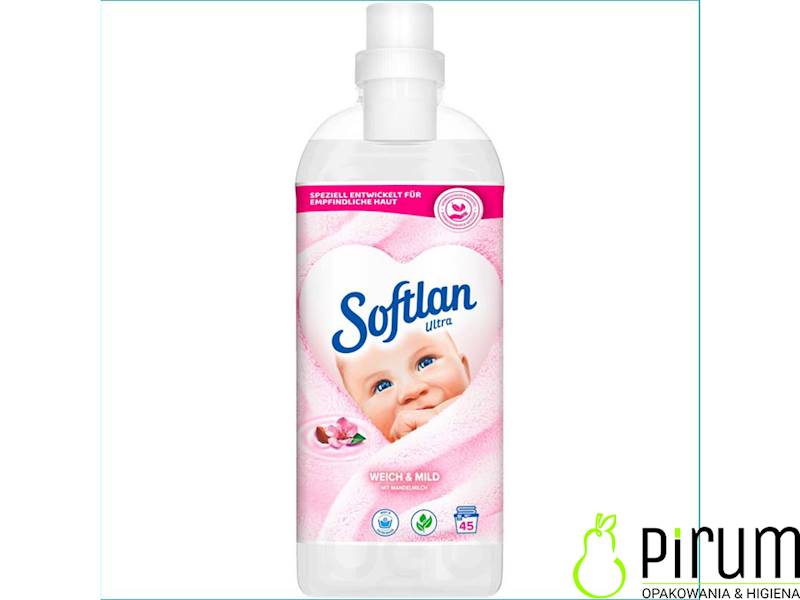 Softlan 1L Płyn do Płukania BIAŁY Mandel Milch