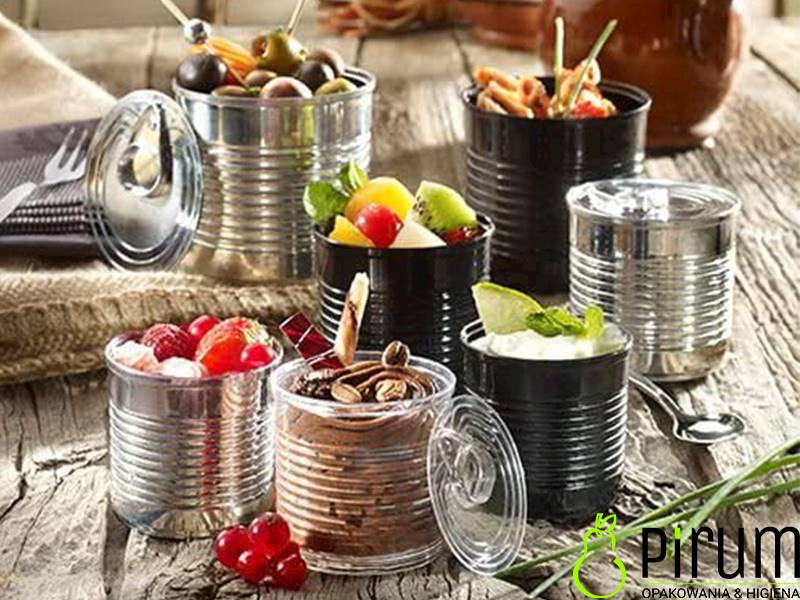 Papstar Kubek 110ml Srebrny Tin can 12szt 86231