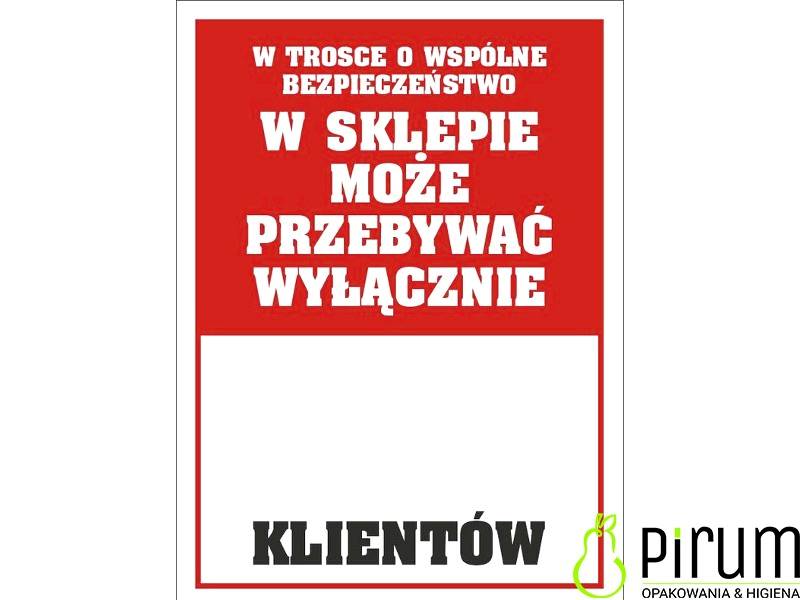 Naklejka Liczba Klientów w Sklepie 150x200