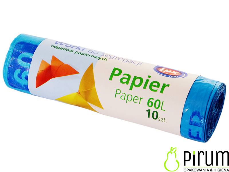 GP Worki 60L z taśmą PAPIER Segregacja 10szt