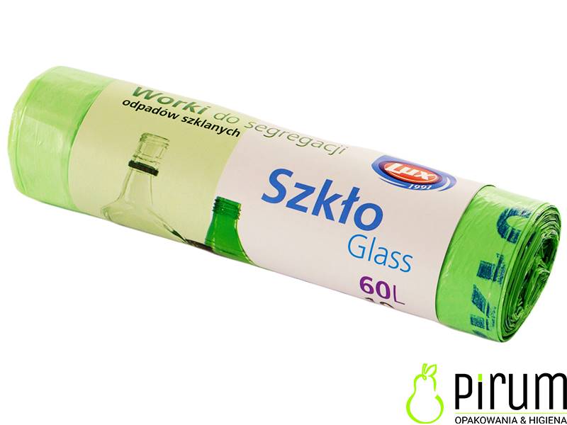 GP Worki 60L z taśmą SZKŁO Segregacja 10szt