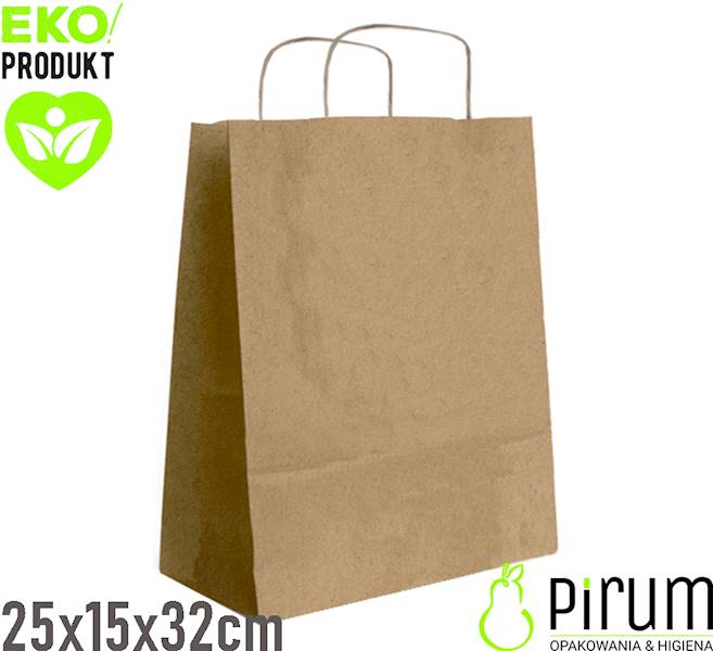 Torba 250x150x320 Ucho S^ BRĄZ ecqpack 250szt