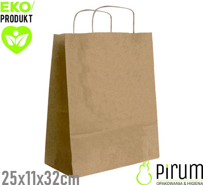 Torba 250x110x320 Ucho S^ BRĄZ ecqpack 250szt