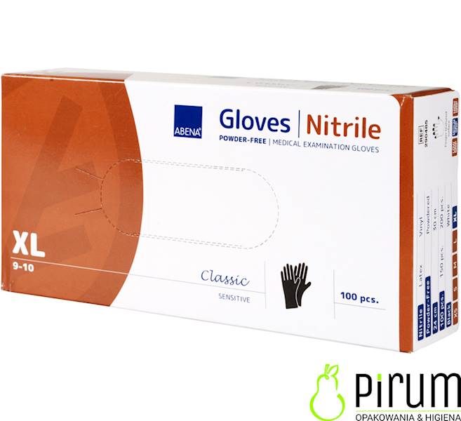 Abena Rękawice XL Nitrile BLACK 100szt 290485