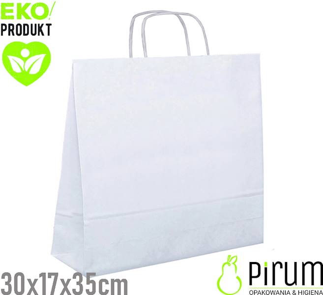 Torba 300x170x350 Ucho S^ BIAŁA ecqpack 250szt