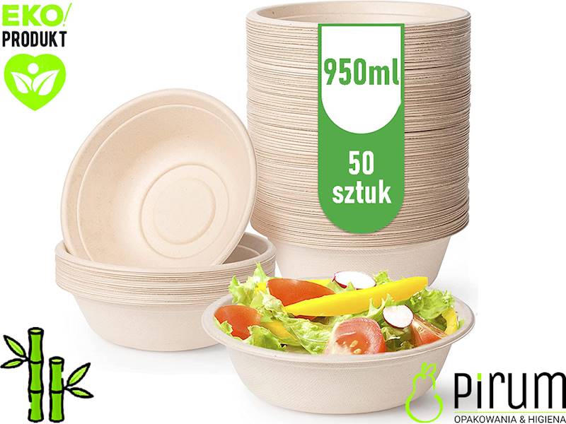 Miska 950ml TRZCINA 32oz 211mm Love Nature 50szt 