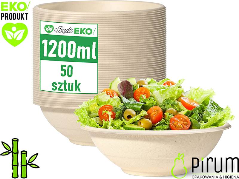 Miska 1200ml TRZCINA 40oz 211mm Love Nature 50szt 