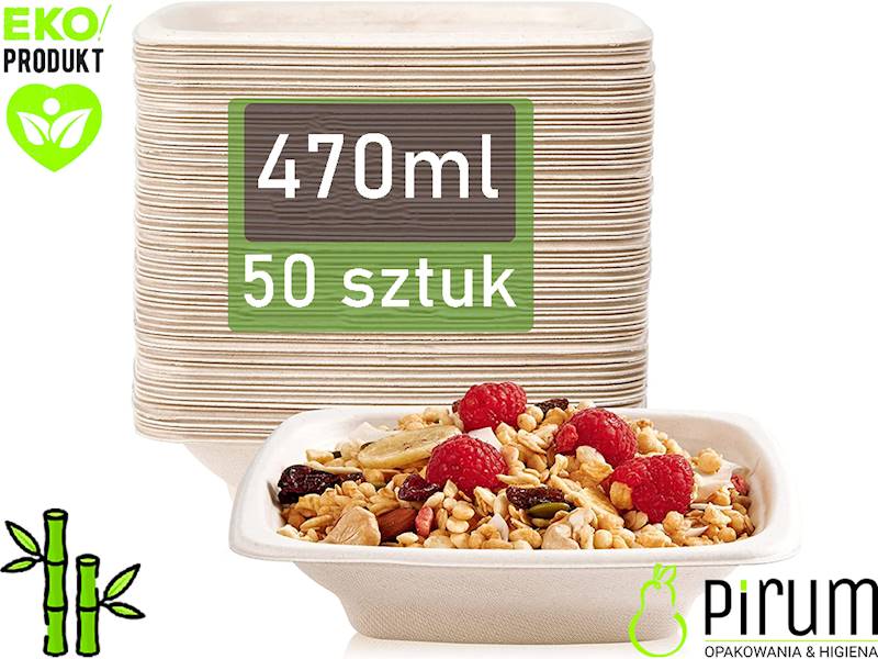 Miska 470ml TRZCINA 180x180mm Love Nature 50szt 