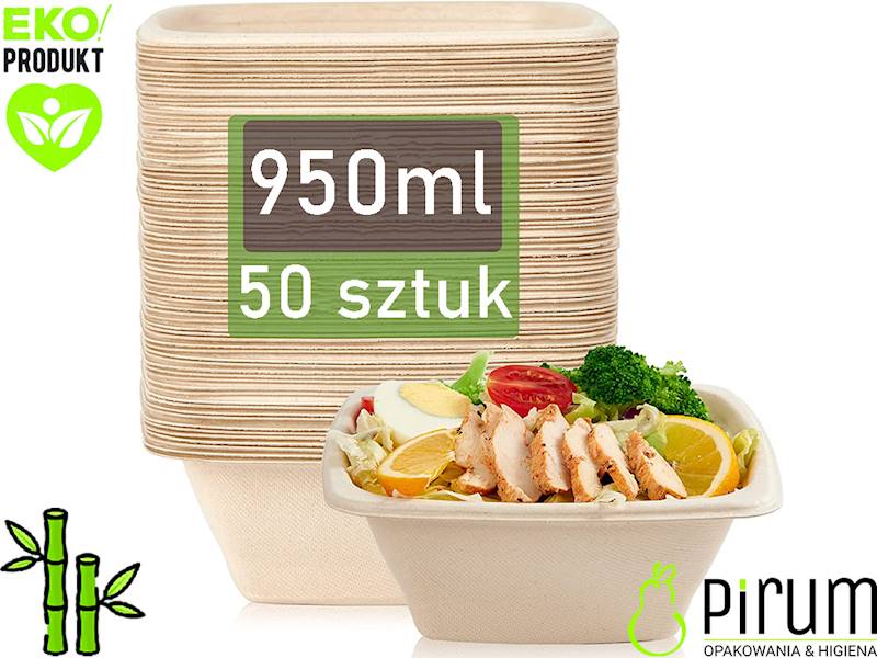 Miska 950ml TRZCINA 180x180mm Love Nature 50szt 