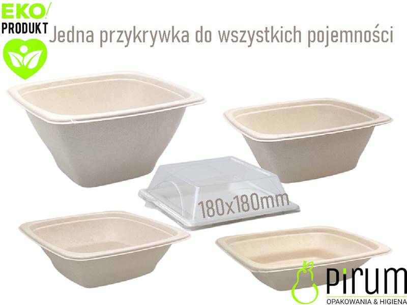 Miska 950ml TRZCINA 180x180mm Love Nature 50szt 