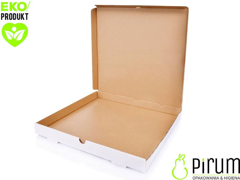 Pizza 60cm/5cm KWADRAT Biało-Szara Karton B 25szt