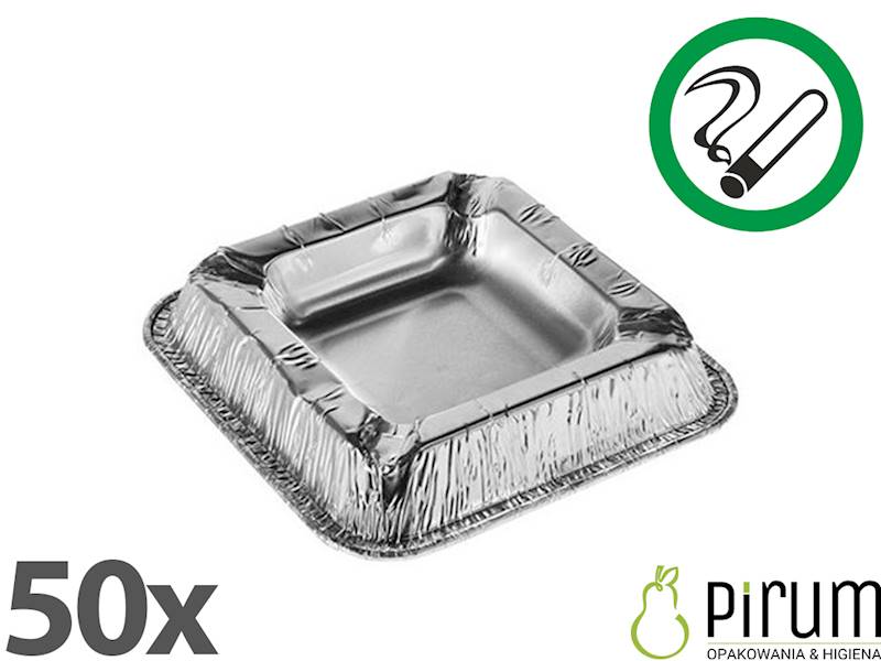 Popielniczki ALU 12,5x12,5cm 50szt Papstar 14579
