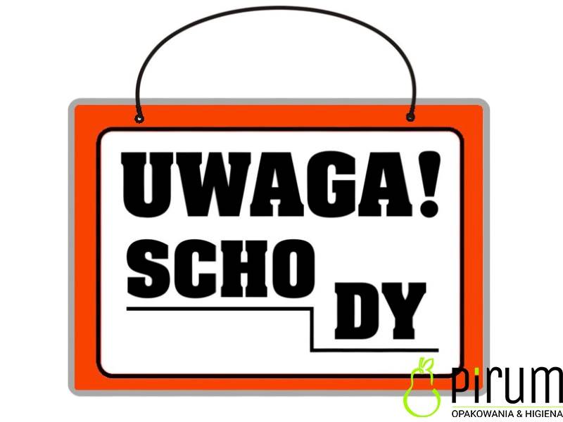 Tablice laminowane Uwaga schody A5-29