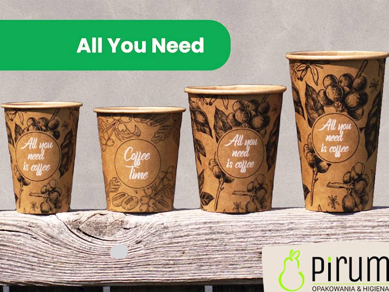 $ Kubek 300ml PAP/PE KRAFT 90mm All You Need 50szt