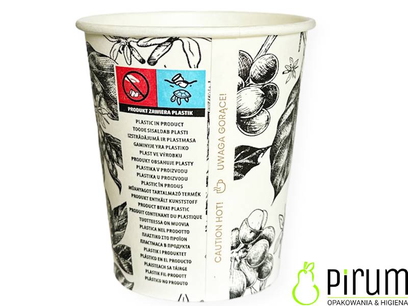 $ Kubek 250ml PAP/PE BIAŁY 80mm All You Need 100sz