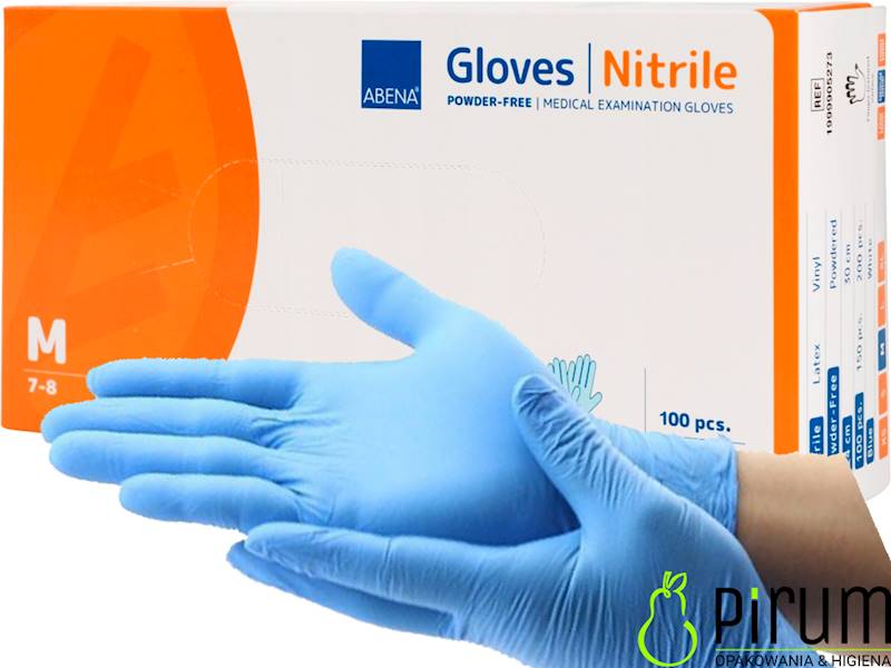 Abena Rękawice M Nitrile BLUE 100szt 1999905273