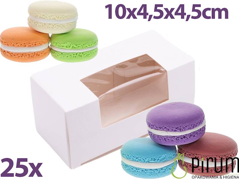 Pudełko PAP+ OKNO 10x4,5x4,5 MAKARONIKI 25szt