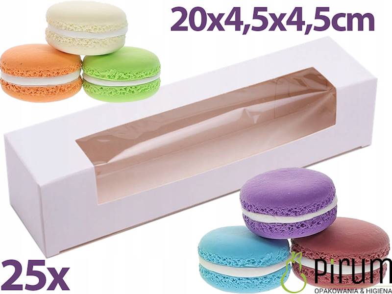 Pudełko PAP+ OKNO 20x4,5x4,5 MAKARONIKI 25szt