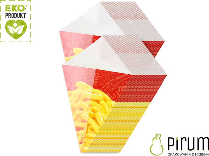 Rożek 350ml PAP FRYTKI 200g + SOS Cornet 50szt 