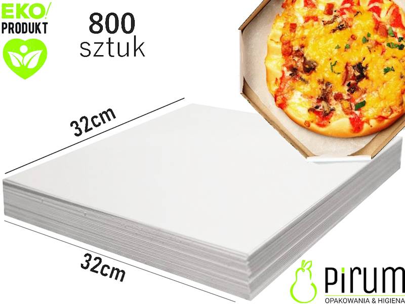 Arkusz 32x32cm PAP 60g/m2 Pizza BIAŁY 800szt 5kg