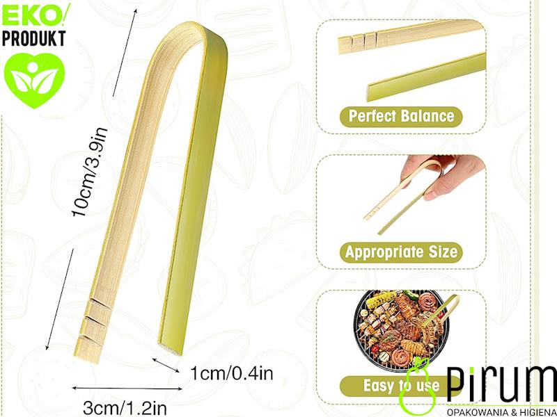Szczypce z bambusa 10cm 66726 Wimex 50szt. 