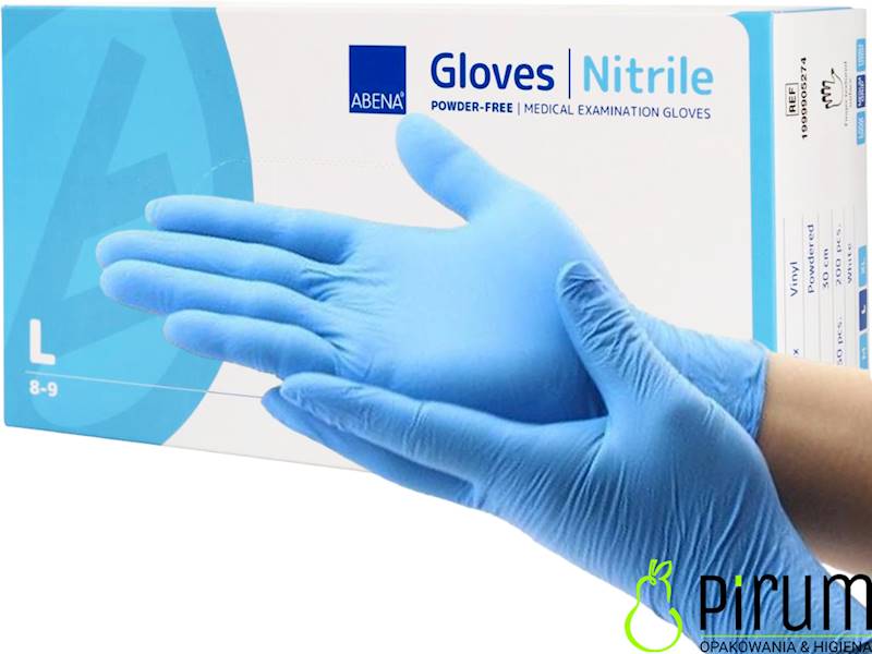 Abena Rękawice L Nitrile BLUE 100szt 1999905274