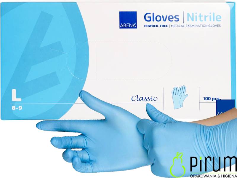 Abena Rękawice L Nitrile BLUE 100szt 1999905274