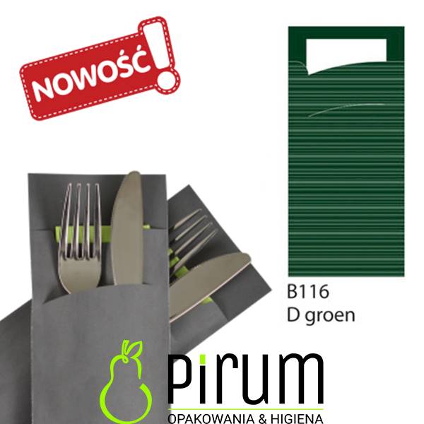 Etui DONKER GROEN Biała Serwetka 3w B116 100szt