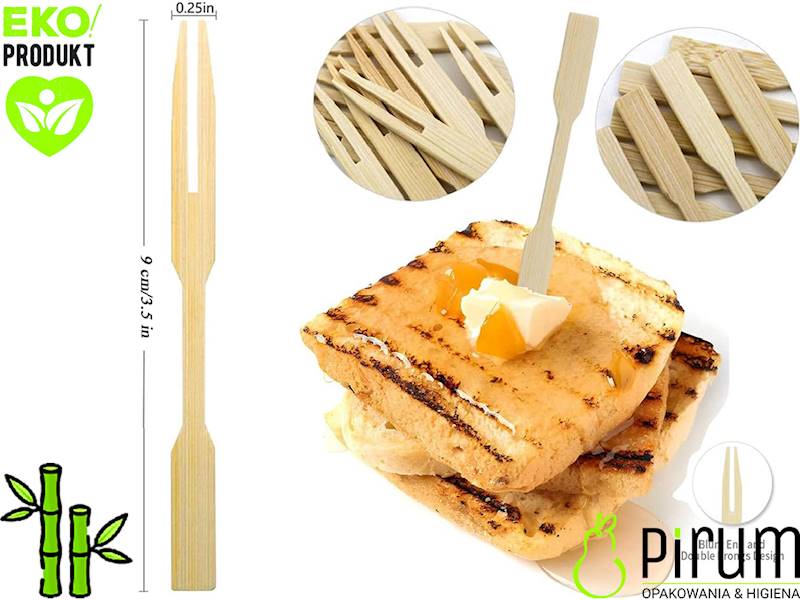 Widelec 9cm Bambus Fingerfood 66743 Wimex 100szt
