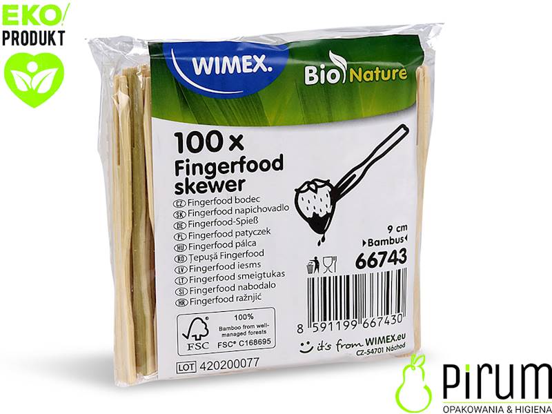 Widelec 9cm Bambus Fingerfood 66743 Wimex 100szt