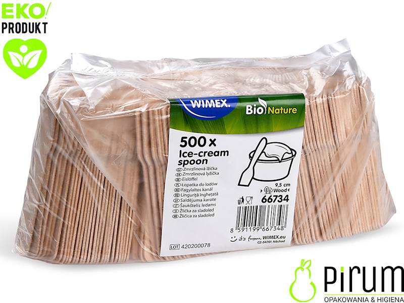 Łopatka do lodów 95mm DREWNO Wimex 66734 500szt