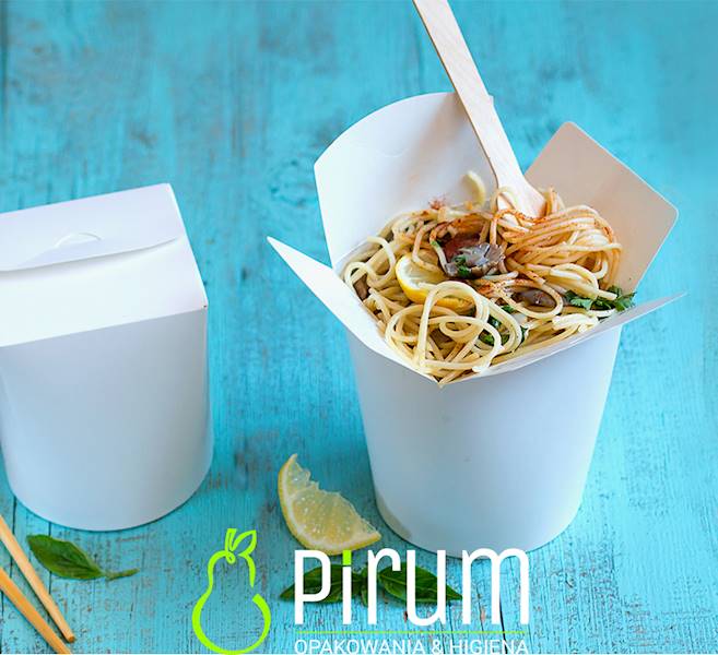 $ Food Box 1000ml Biały PAP/PE 25szt. 