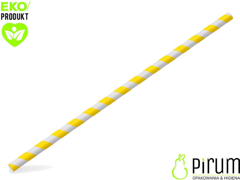 Słomki 8x250 PAP ŻÓŁTE Paski 40705 Wimex 100szt 