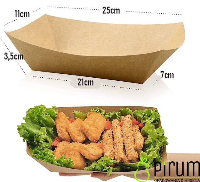 Tacka Łódka XL PAP KRAFT 250x120x35 53205 50szt