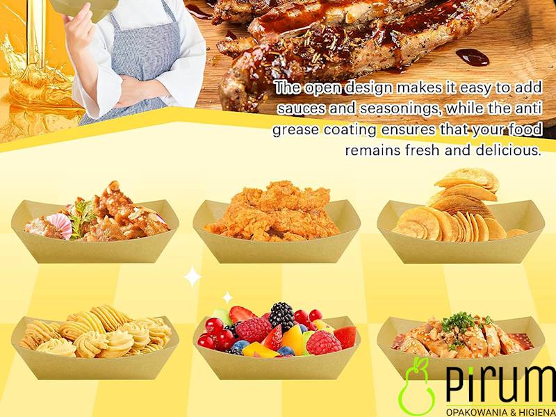 Tacka Łódka L PAP/PE KRAFT 210x150x52 23162 50szt