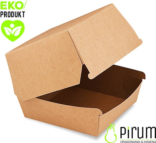 BurgerBox PAP 11x11x9 KRAFT 50szt Wimex 48506