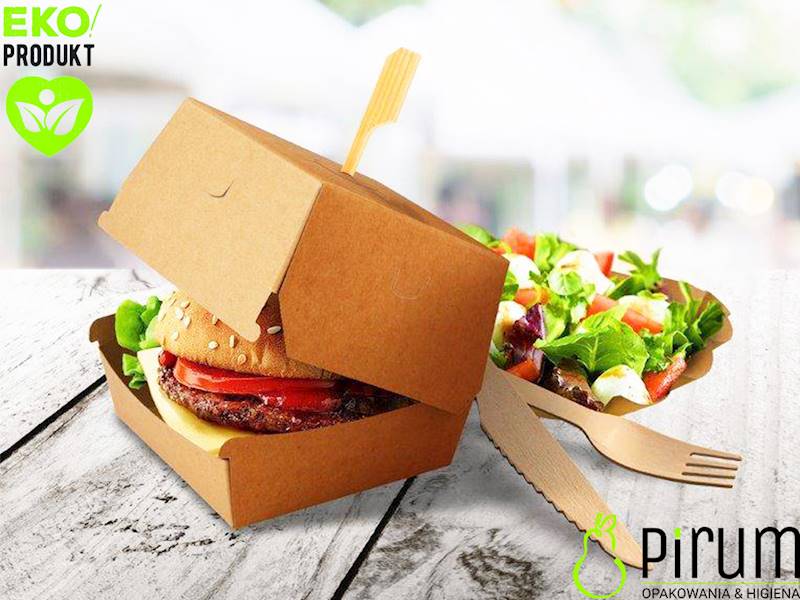 BurgerBox PAP 11x11x9 KRAFT 50szt Wimex 48506