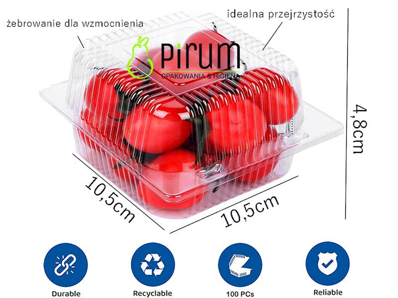 $ Cukierniczy 132x131x49 PET ALI18C 100szt
