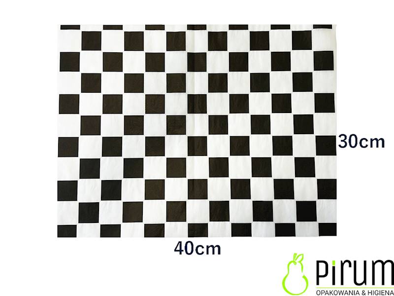Arkusz 30x40 PAP/PE Szachownica CZARNA 1000szt