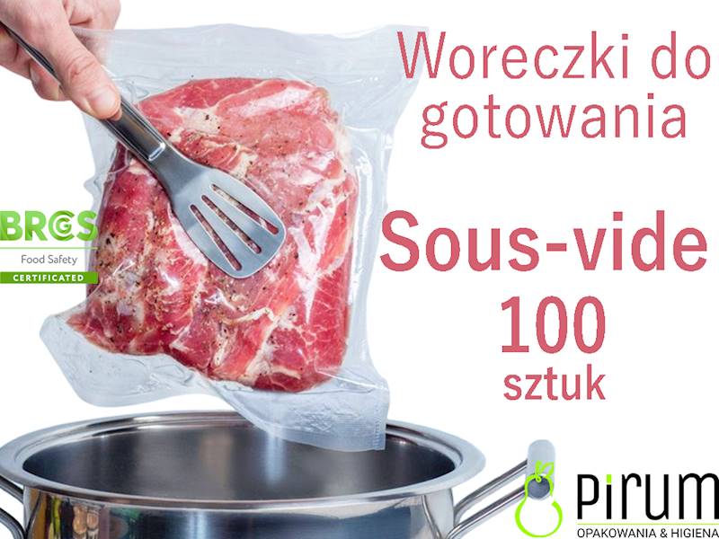 Worki 200x300mm Gładkie Gotowanie SOUS VIDE 100szt