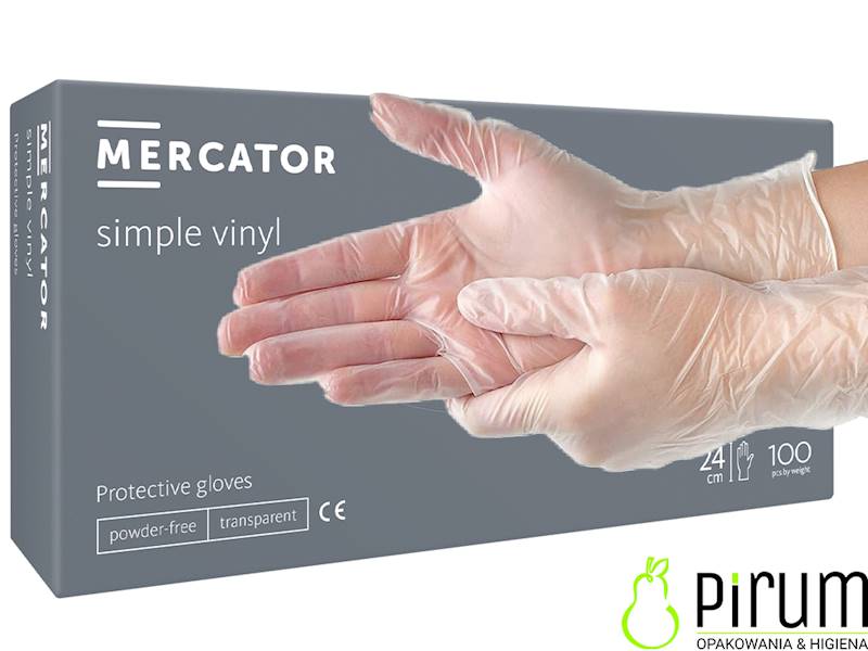 Mercator Rękawice XL Simple VINYL PF 100szt 