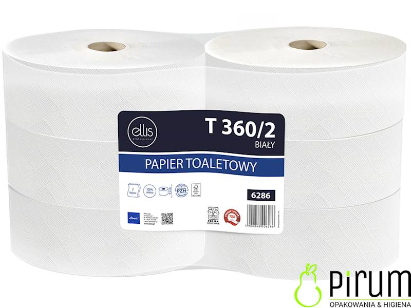 Ellis Pap T360/2 28cm Jumbo Biały Celuloza 6szt